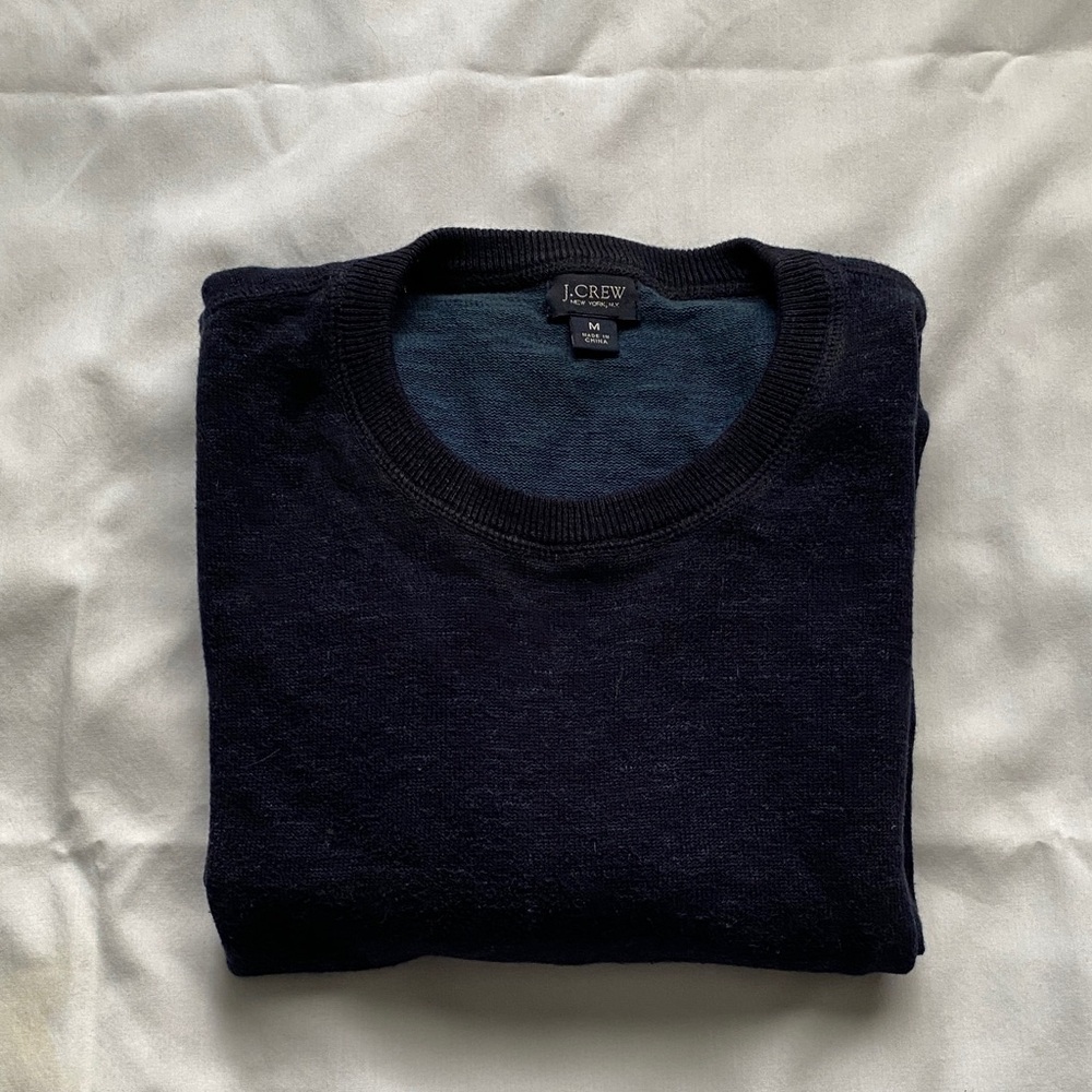 J. Crew Men's Navy Crewneck Sweater